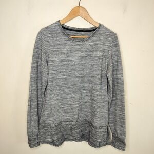 LL Bean Cozy Split Hem Sweatshirt Marled Thumb Holes